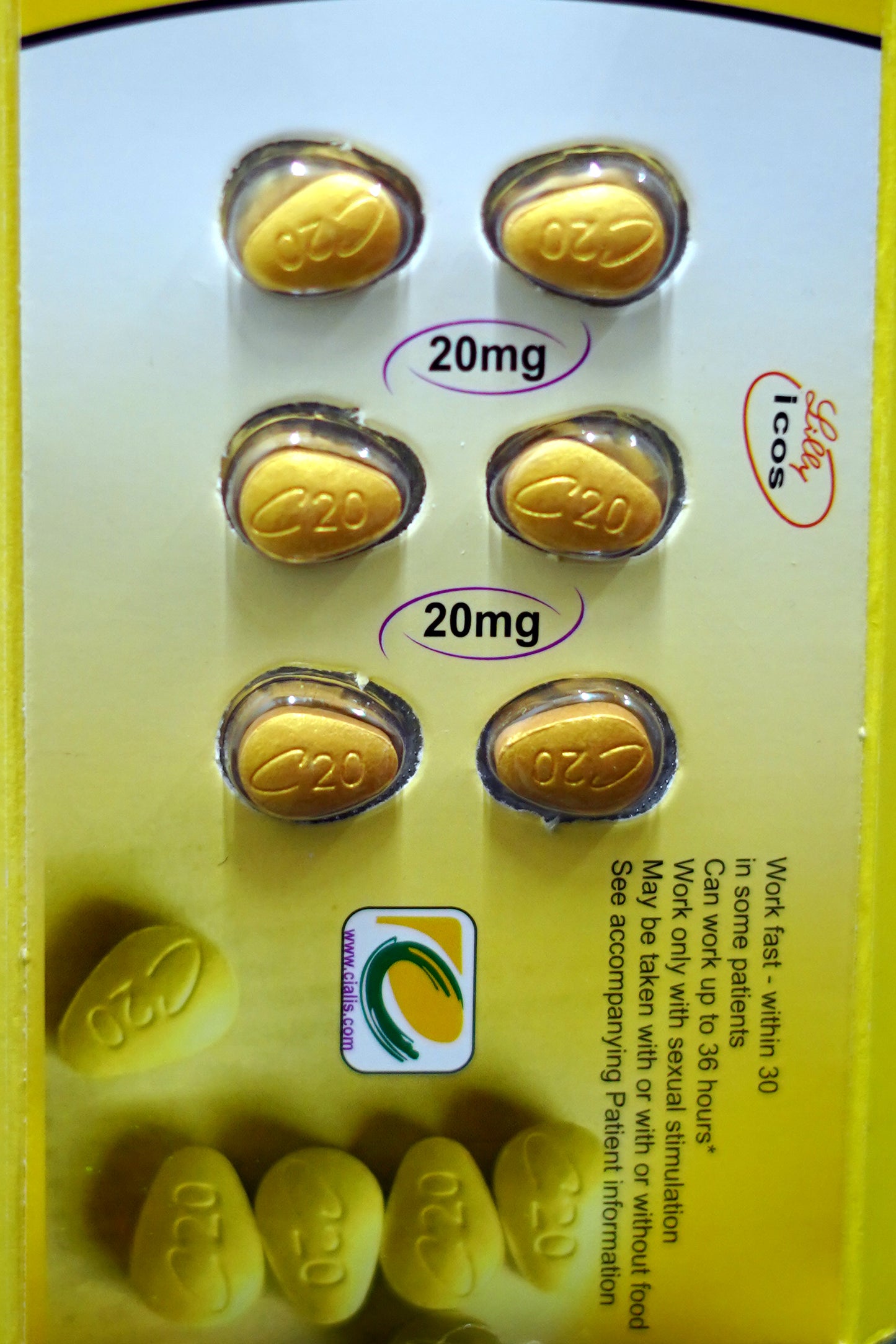 Ci@lis Gold 20mg - 6 Tablets in a pack.