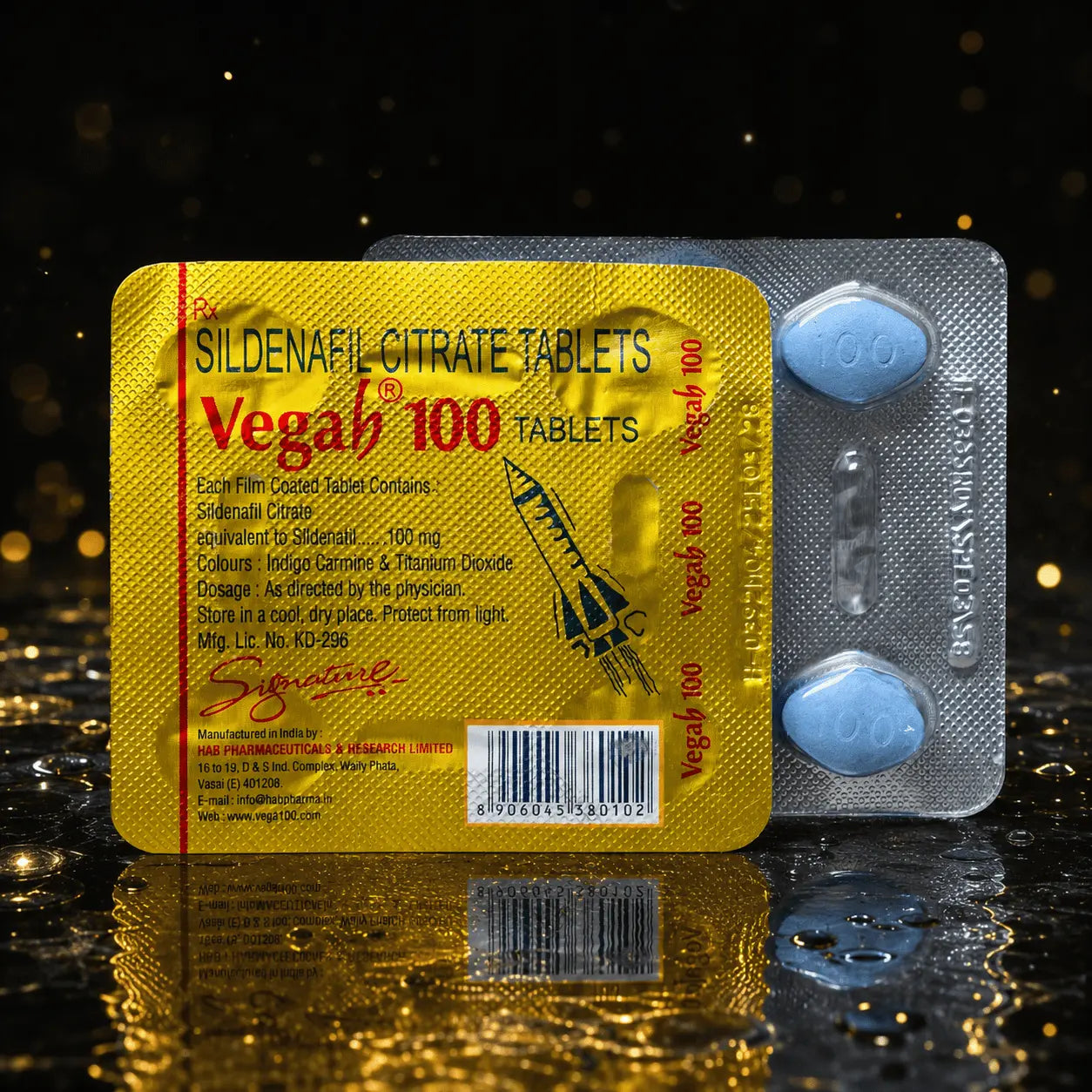 Vega Signature 100 (Silden@fil 100mg) ED Treatment Tablets