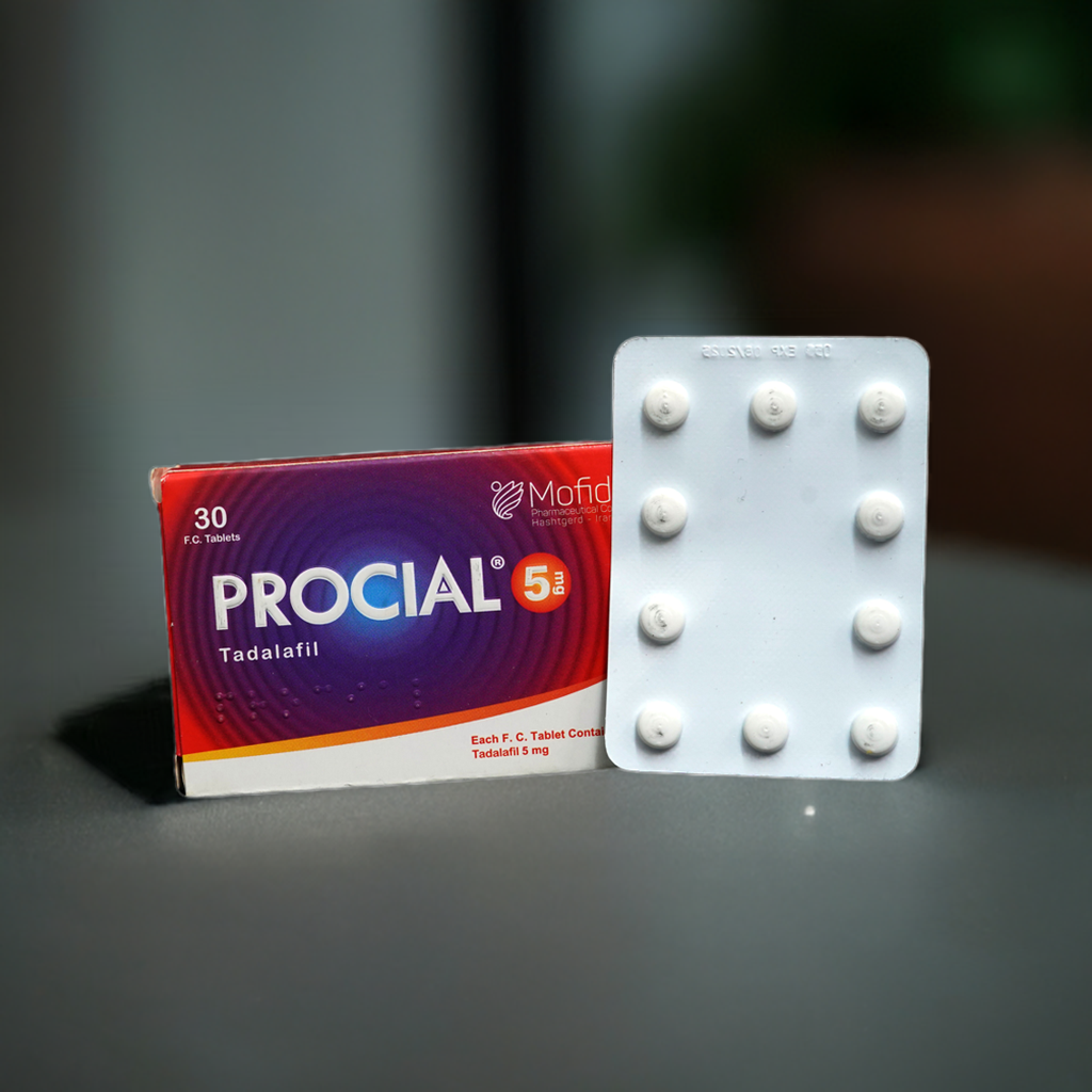 Procial 5mg Tadalafil Tabs - Original Cialis 5mg Alternative | 30 Tablets Pack.