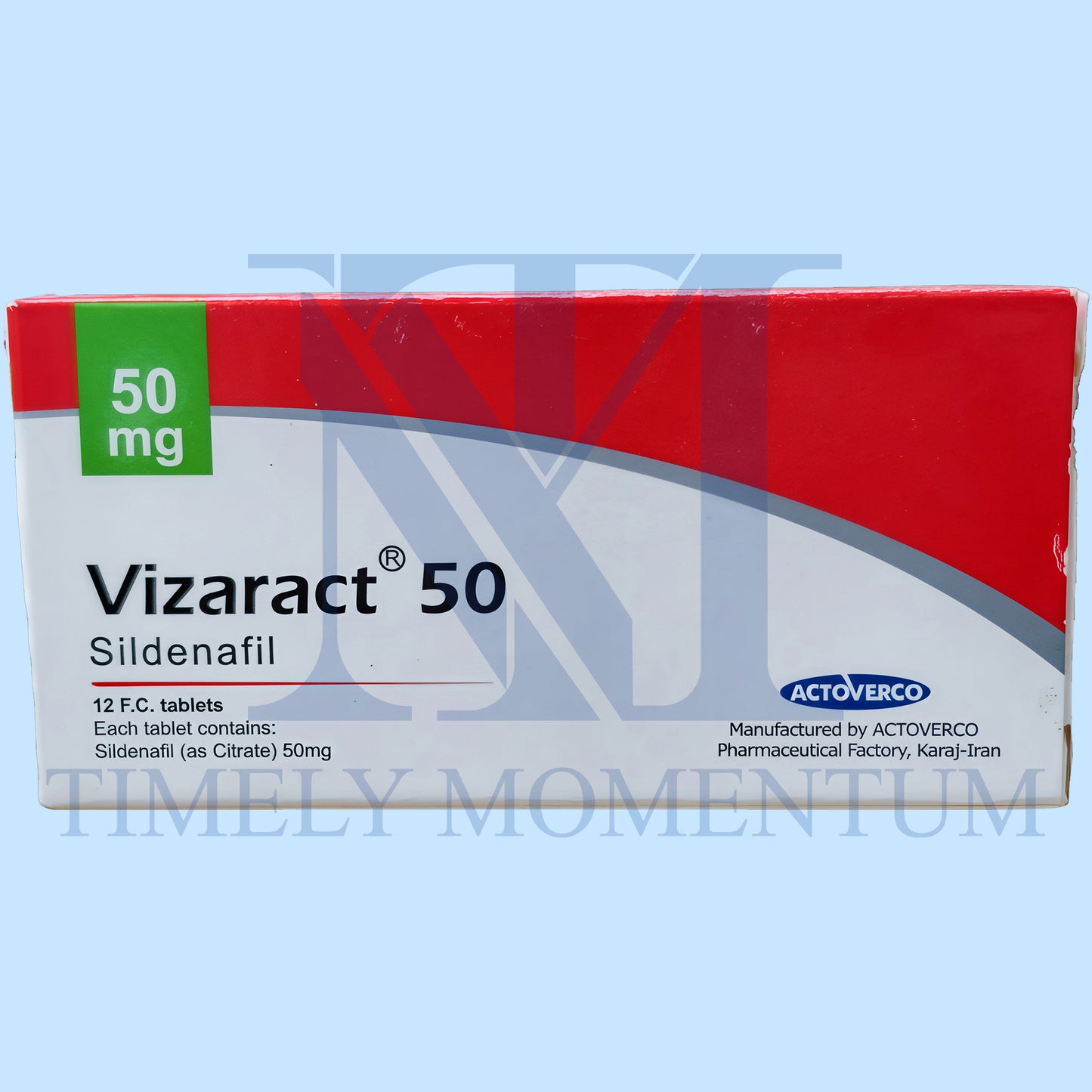 Vizaract 50mg - Imported Pharma-Grade Silden@fil 50mg (12 Tabs)
