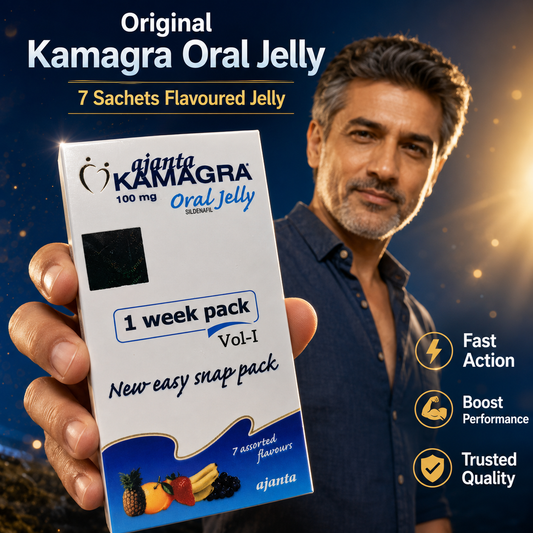 Original Kamagra Flavored  Jelly 100mg Silden@fil | 7 Sachets