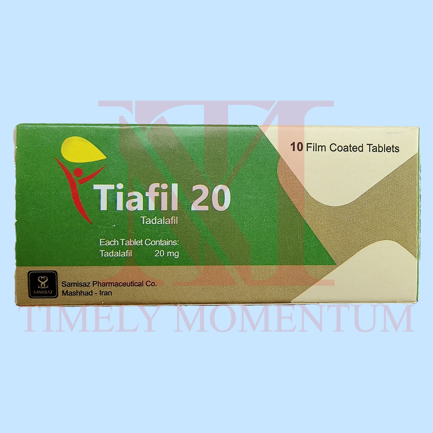 Original Tiafil 20mg (T@da-lafil 20mg) - Irani@n Imported Formula - 10 Tablets