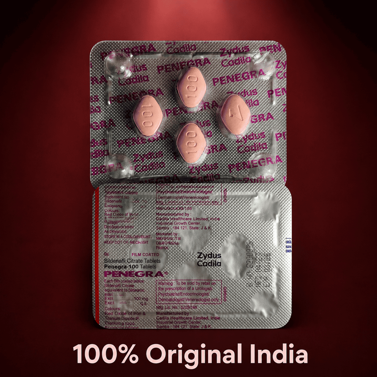 Original Pengr@ zydus 100mg (Indian Imported).