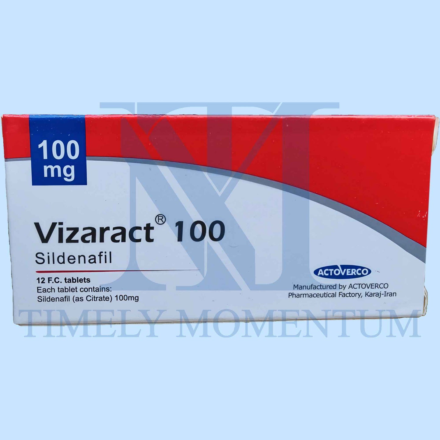 Vizaract 100mg - Imported pharma-Grade Silden@fil 100mg (12 Tabs)
